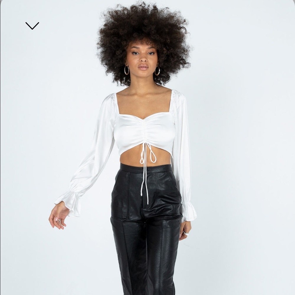 Jolie Long Sleeve Top White